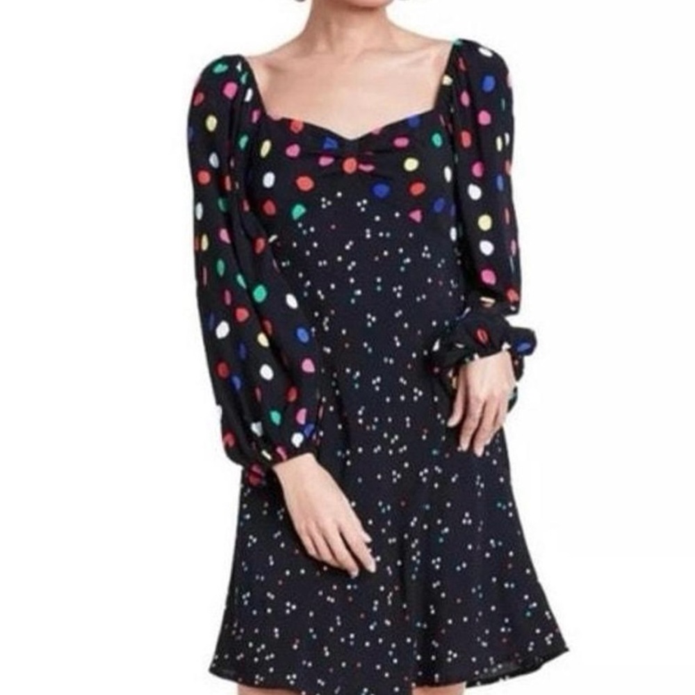 *NWT* RIXO|Target Pink and Blue Puff Sleeve Sundress Sz 8